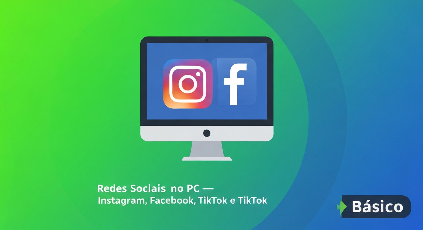 Redes Sociais no PC — Instagram, Facebook e TikTok